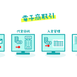 ネットワーク活用のイラストアイコン（電子商取引）